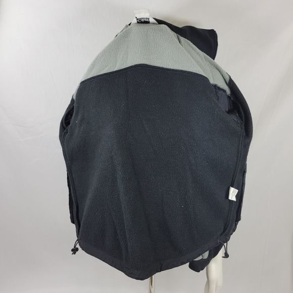 Columbia Women's Size Small Full Zip gray black Fuzzy Fleece Jacket Zip pockets - Picture 3 of 7